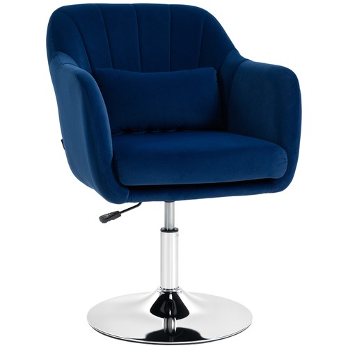 Homcom retro velvet swivel tub - velvet,