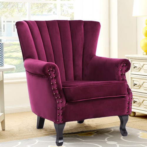 Curved scallop back - back, armchair