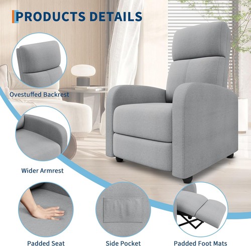 Recliner armchair for living - recliner,