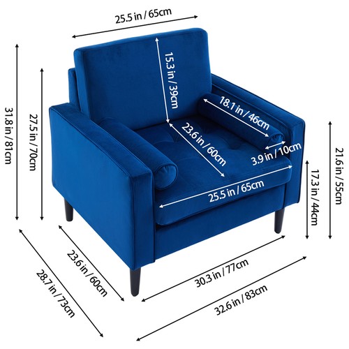 High back armchair accent - high,