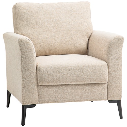 Beige linen look - armchair, |