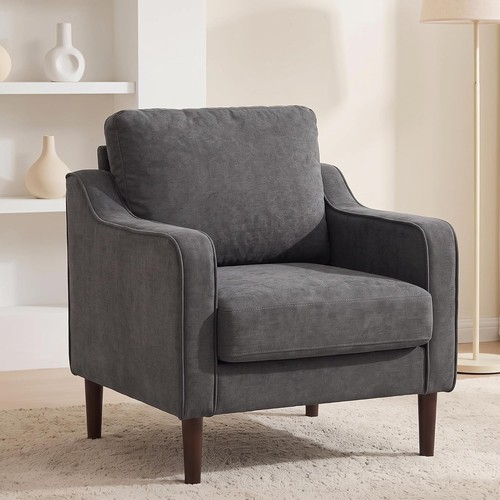Modern linen armchair - armchair, accent