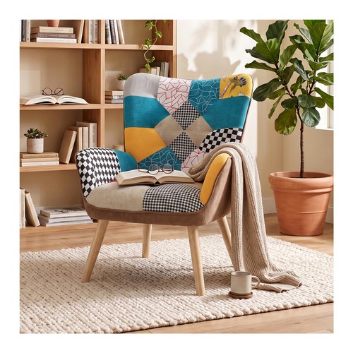Linen fabric accent chair - linen,