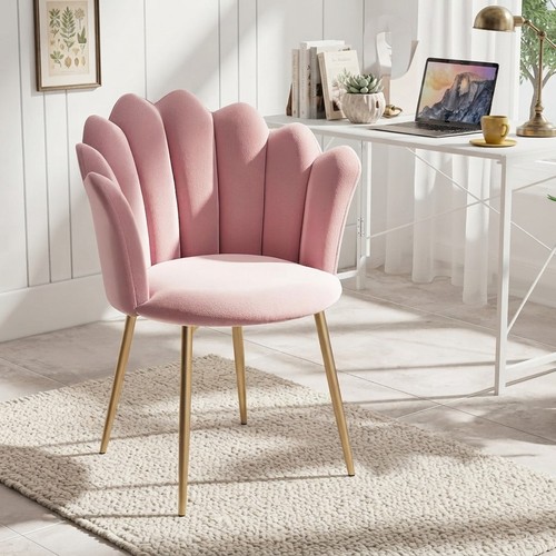 Chic pink velvet armchair with - chic,