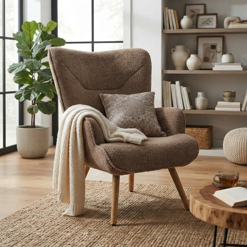 Elegant teddy tub chair - elegant, high