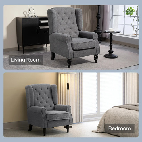 Vintage grey wingback - vintage,