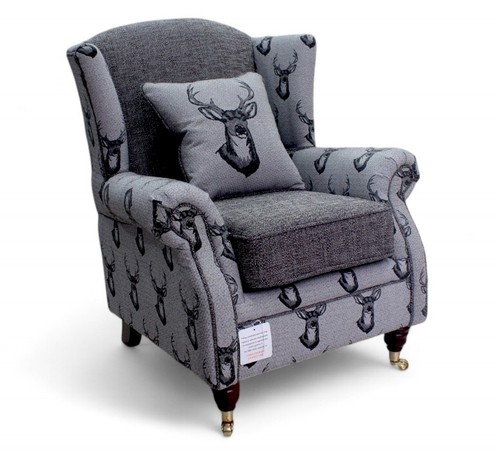 Animal print grey chair - animal,