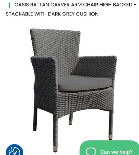 Rattan carver arm chair - rattan, high