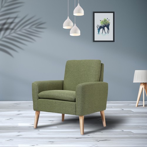 High back armchair with - high,