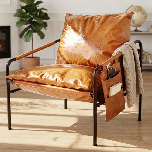 Elegant modern faux leather - modern,