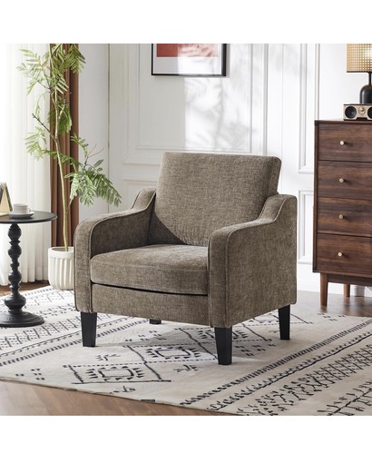 Modern linen armchair accent - armchair,