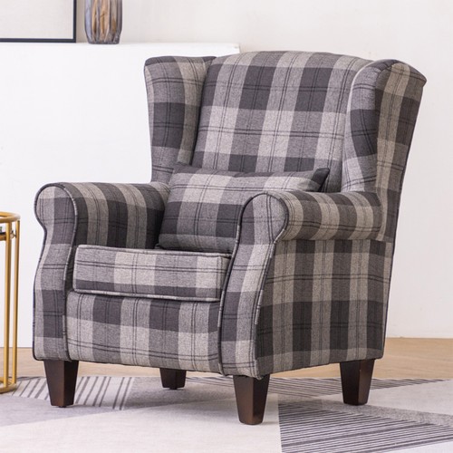 Retro tartan single accent - tartan,